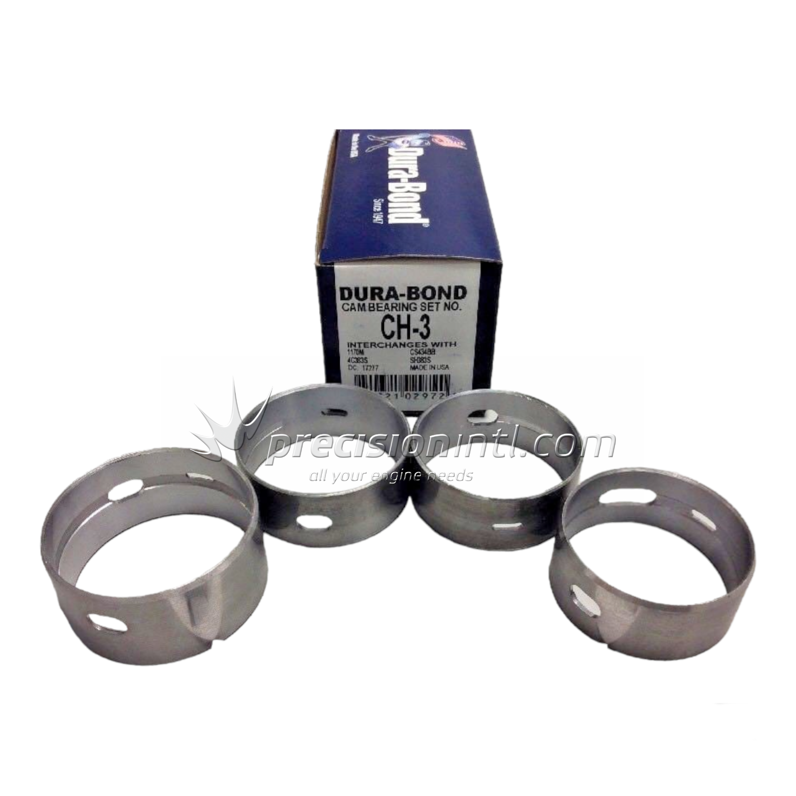 DURABOND CH3 CAM BEARING SET CHEV 235 195462 2.154 FRONT JOURNAL