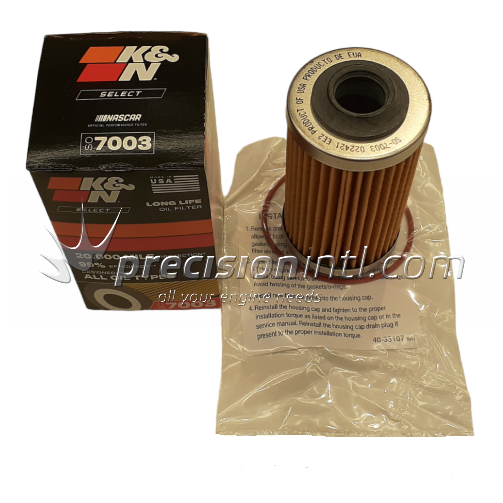 Filtro De Óleo K&n Hp-7007 Bmw 330i 3.0l6 2000 Á 2006 | Frete grátis