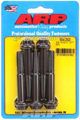 thumbnail image 2 of ARP 644-2000 5-Piece Bolt Kit – 3/8-16 Thread, 2.000 Inch Length, 12-Point Head, Chromoly Black Oxide 2 of 12