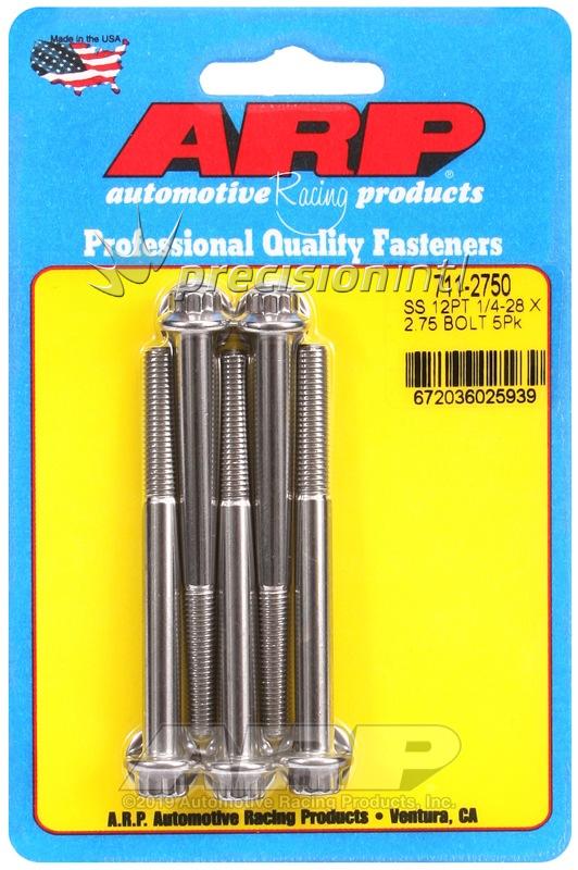 ARP 701-0500 Stainless Steel Bolts – 10-24 X .500, 12-Point, 5 Pack, USA Made - View #2