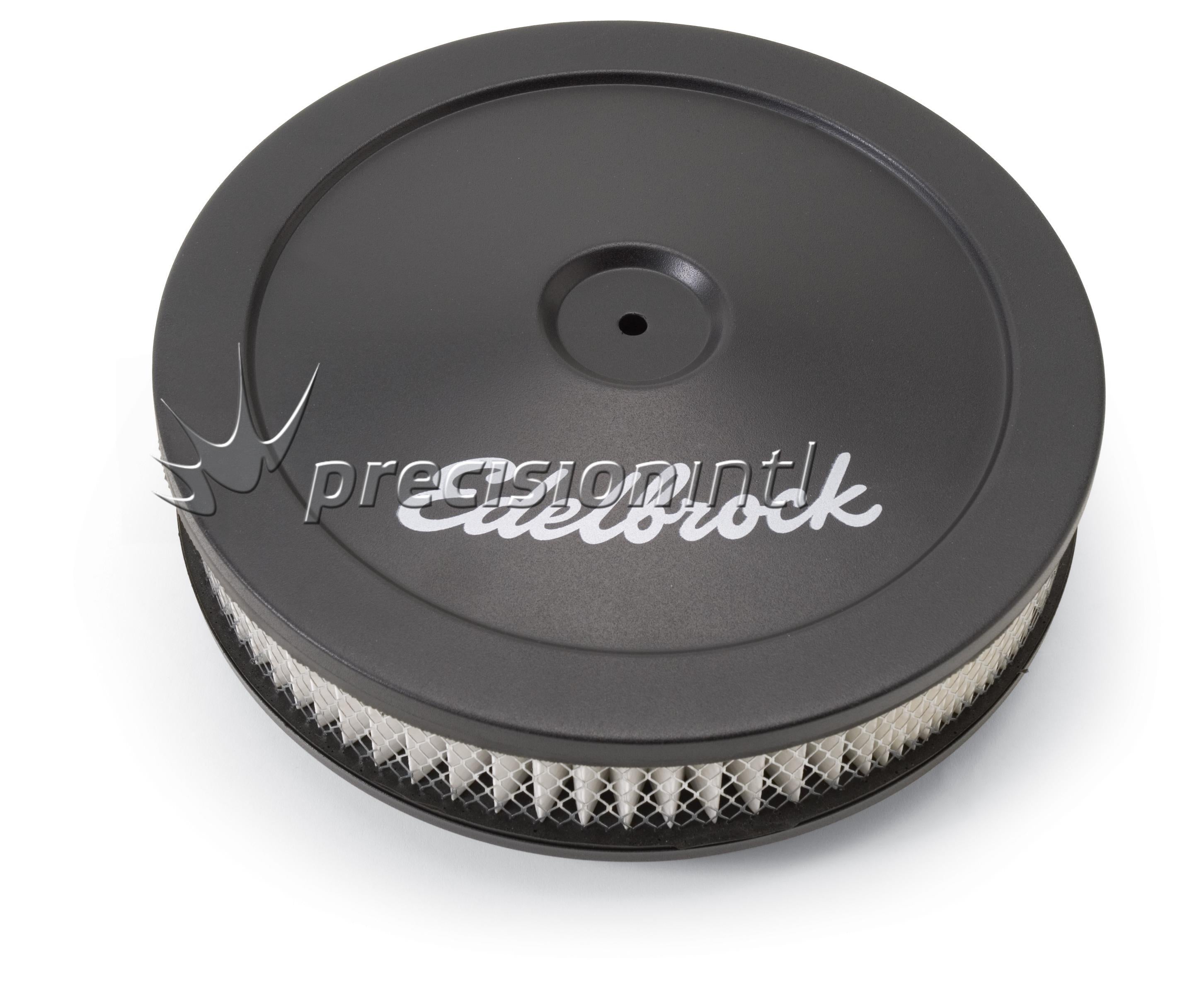Edelbrock 1203 Pro-Flo Black 10-Inch Round Air Cleaner – With 2 Paper Elements