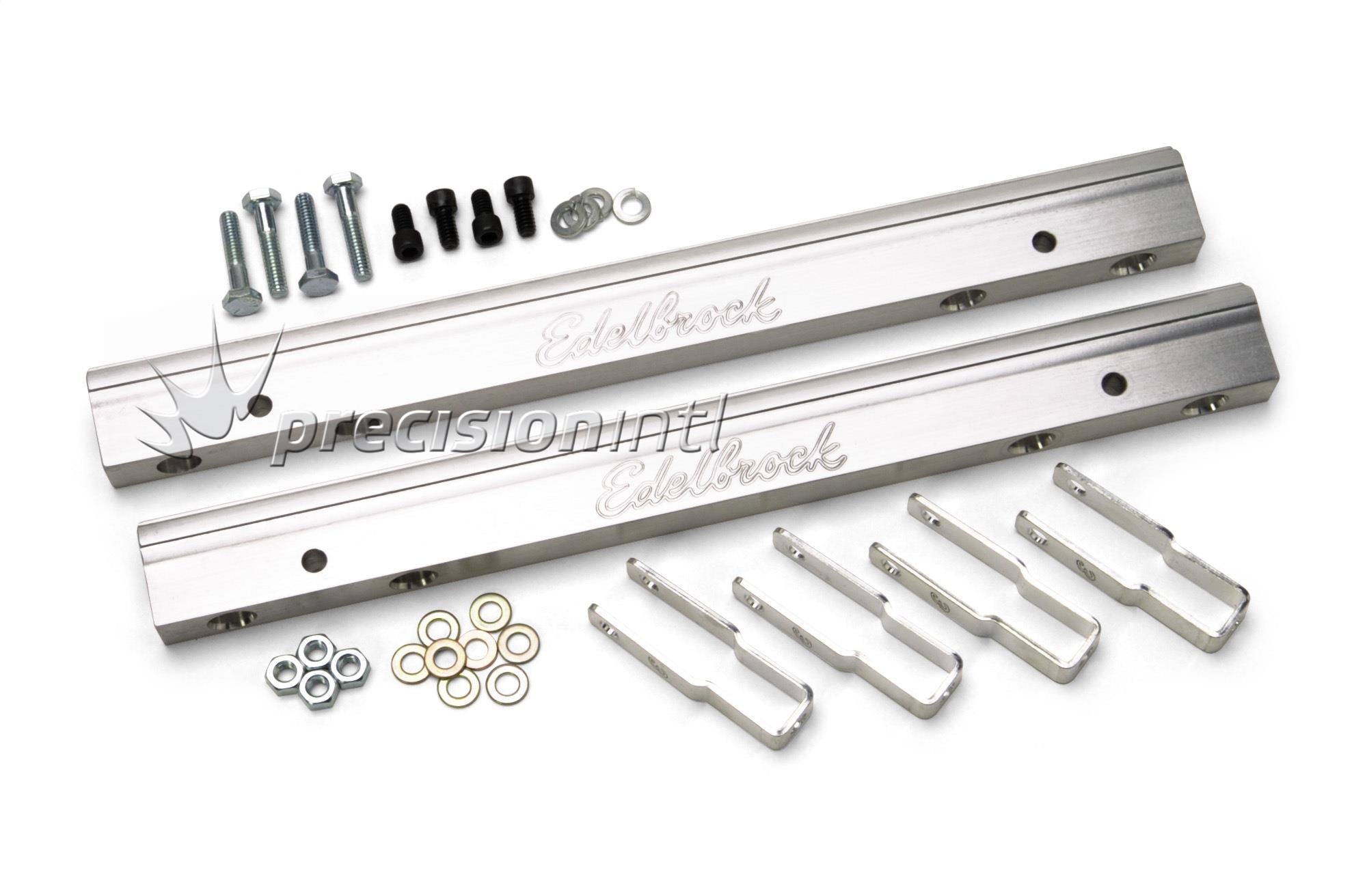 EDELBROCK 3633 EFI FUEL RAIL KIT 6 AN CLEAR ANODIZED BB CHEV 396502