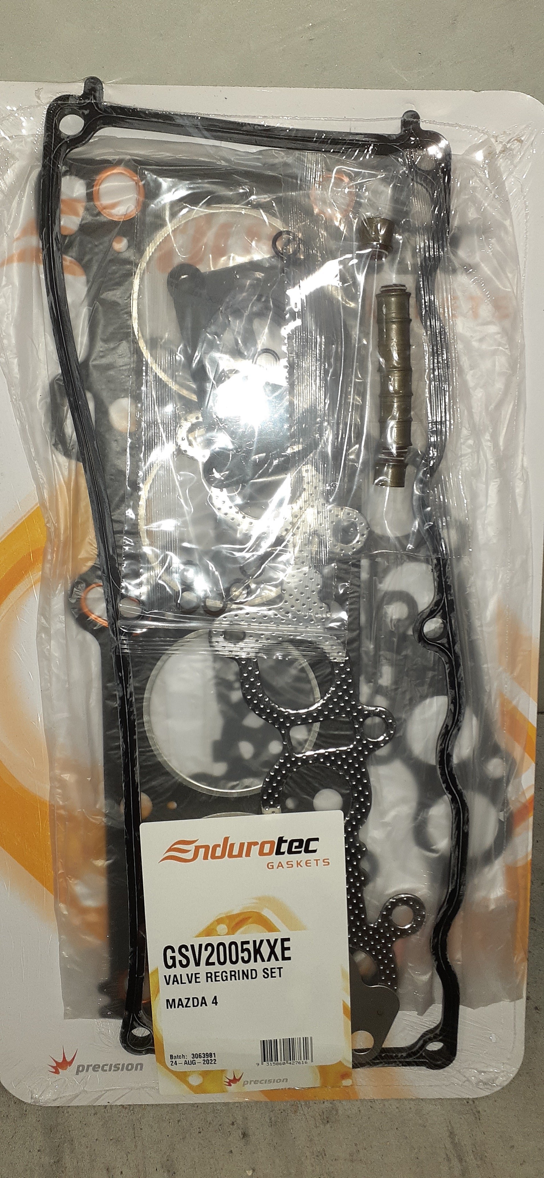 ENDUROTEC GSV2005KXE VALVE REGRIND GASKET SET FORD MAZDA B3 SOHC 8V FE