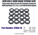 MELLING 47804-16 2009-ON GEN 3 HEMI VALVE SPRING SEAT ADAPTOR TO LS SPRINGS