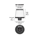 K&N 62-1600WT VENT AIR FILTER 3/8"-1/2"ID FLG X 2"OD B X 1-3/4"H X 1.5"TP