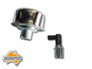 AUSSIESPEED AS0035-2 PUSH IN STYLE CHROME BREATHER & 90° PCV KIT