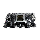EDELBROCK 2701-BP BLACK PLASMA PERFORMER EPS DUAL PLANE INTAKE MANIFOLD SB CHEV
