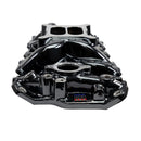 EDELBROCK 2701-BP BLACK PLASMA PERFORMER EPS DUAL PLANE INTAKE MANIFOLD SB CHEV