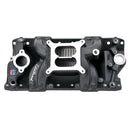 EDELBROCK 75013 PERFORMER RPM AIR-GAP BLACK INTAKE MANIFOLD SB CHEV 262-400