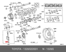TOYOTA 13265-22031 CON ROD BOLT EACH FOR 1VD-FTV