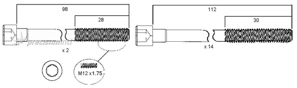 PERMASEAL HBS082 HEAD BOLT KIT FOR NISSAN VG30DE VG30DETT 300ZX M12x1.