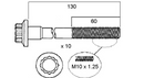 PERMASEAL HBS189 HEAD BOLT KIT MAZDA ZY ZY-DE MAZDA2 M10x1.5x128