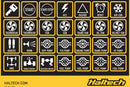 HALTECH HT-011500 CAN KEYPAD LABEL SET
