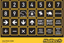 HALTECH HT-011500 CAN KEYPAD LABEL SET