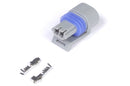 HALTECH HT-030410 PLUG AND PINS ONLY - DELPHI 2 PIN GM STYLE AIR TEMP CONNECTOR (GREY)