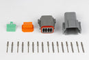HALTECH HT-031116 PLUG AND PINS ONLY - MATCHING SET OF DEUTSCH DT-8 CONNECTORS (DT06-8S + DT04-8P) - (