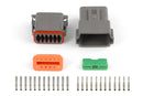 HALTECH HT-031117 PLUG AND PINS ONLY - MATCHING SET OF DEUTSCH DT-12 CONNECTORS (DT06-12S + DT04-12P)
