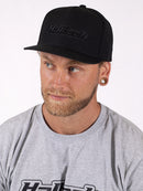 HALTECH HT-301000 SNAP BACK CAP BLACK ON BLACK