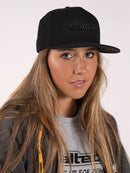 HALTECH HT-301000 SNAP BACK CAP BLACK ON BLACK