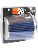 K&N RG-1001BL BLUE CLAMP ON AIR FILTER FITS 3",3.5",4" INLETS x 5.5" L