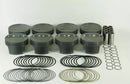 MAHLE 930210240 FORGED SBC DISH TOP PISTON SET INCL 1 x 1 x 2mm RINGS