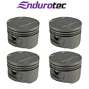 ENDUROTEC 49103 1.00 040 FLAT TOP PISTON SET DAEWOO A15MF USE RS4680 040 RINGS