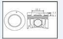 HYPATEC PTIS40954HDB 0.50 020 PISTON SET ISUZU 4JJ1-TC 5/12 TO 9/16 USE RS6985 020 RINGS