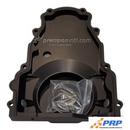 PRP PRP-8575 CNC BILLET ALLOY TIMING COVER CHEV HOLDEN LS INCL TURBO OIL DRAIN FITTINGS BLACK