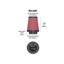 K&N RU-1027 UNIVERSAL REUSABLE RUBBER AIR FILTER 4"FLG 6-1/2"OD-B 4-1/2"OD-CH