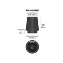 K&N RU-3101HBK DRYFLOW OIL FREE BLACK AIR FILTER 6" FLANGE 7-1/2" HEIGHT