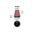 K&N RU-9630 CLAMP ON AIR FILTER 2-1/2"FLG, 4-1/2"B, 3-1/2"T, 5"H