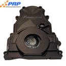 PRP PRP-8575 CNC BILLET ALLOY TIMING COVER CHEV HOLDEN LS INCL TURBO OIL DRAIN FITTINGS BLACK