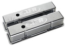 AFR 6704 TALL POLISHED ALLOY VALVE COVERS (PR) SBC INC GROMMETS/BAFFLES