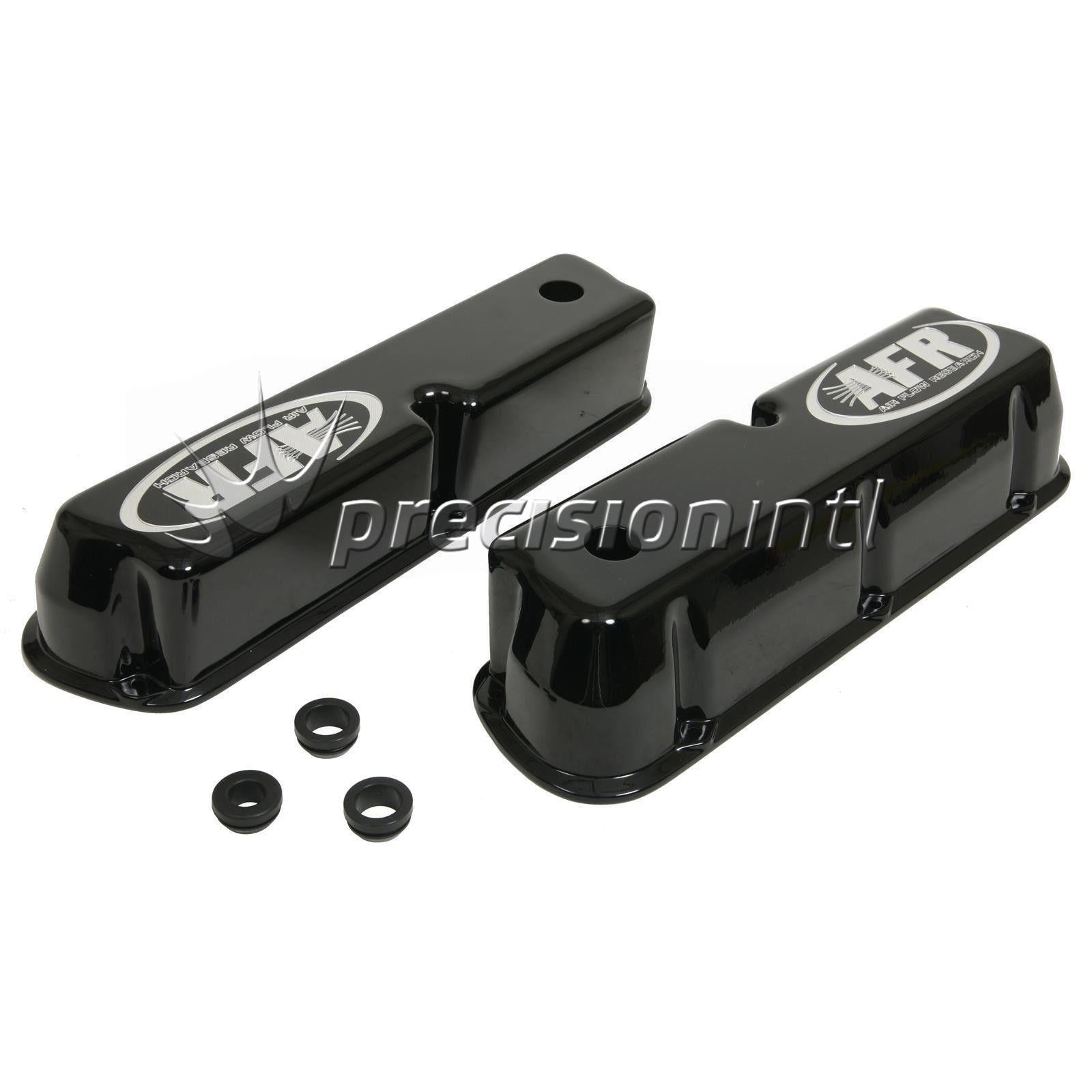 AFR 6715 TALL BLK PWD COAT VALVE COVERS (PR) SBF INC GROMMETS/BAFFLES