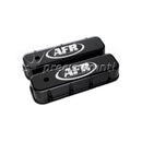 AFR 6723 BLACK POWDER COAT VALVE COVERS (PR) BBC INC GROMMETS/BAFF