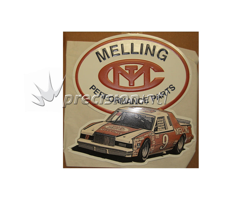 MELLING 1982 RETRO STYLE METAL SIGN PERFORMANCE PARTS 17.3" X 18"