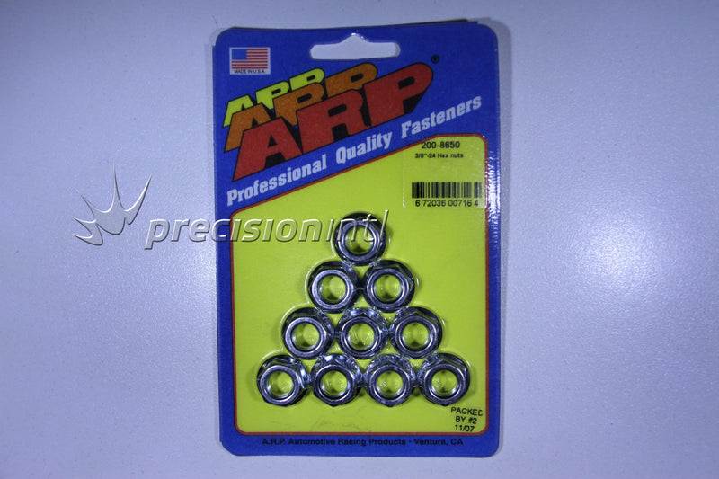 ARP 200-8650 CAD STEEL HEX NUTS 3/8-24 10PK 120,000 PSI TENSILE STRENGTH