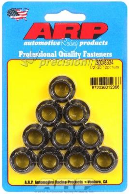 ARP 300-8334 12-PT NUTS 1/2-20 10 PACK UNIVERSAL/ BLACK OXIDE