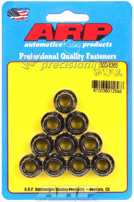 ARP 300-8365 M10 x 1.50 12 POINT NUT KIT PACK OF 10
