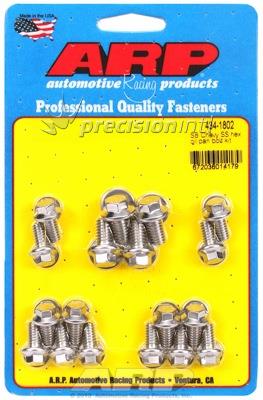 ARP 434-1802 SS HEX OIL PAN BOLT KIT CHEV SB 265-400 WITH CORK GASKET