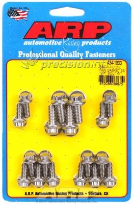 ARP 434-1803 SS 12PT OIL PAN BOLT KIT CHEV SB 265-400 WITH RUBBER GASKET