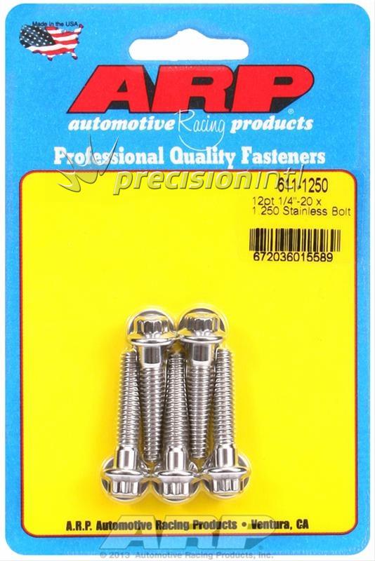 ARP 611-1250 1/4-20 X 1.250 12PT SS PACK OF 5 BOLTS