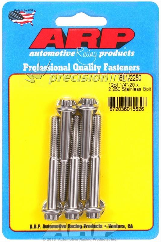 ARP 611-2250 1/4-20 X 2.250 12PT SS PACK OF 5 BOLTS
