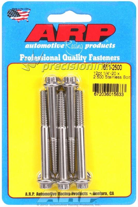 ARP 611-2500 1/4-20 X 2.500 12PT SS PACK OF 5 BOLTS