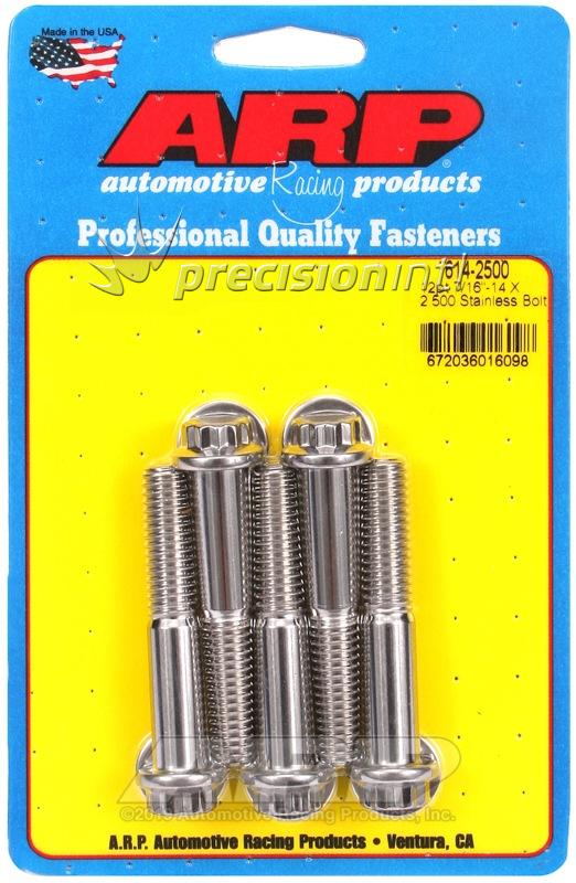 ARP 614-2500 7/16-14 X 2.500 12PT SS PACK OF 5 BOLTS