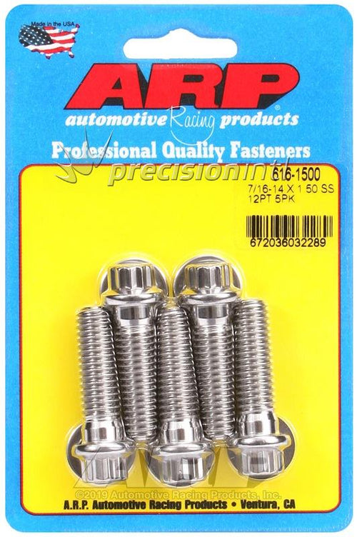 ARP 616-1500 7/16-14 X 1.500 12PT SS PACK OF 5 BOLTS