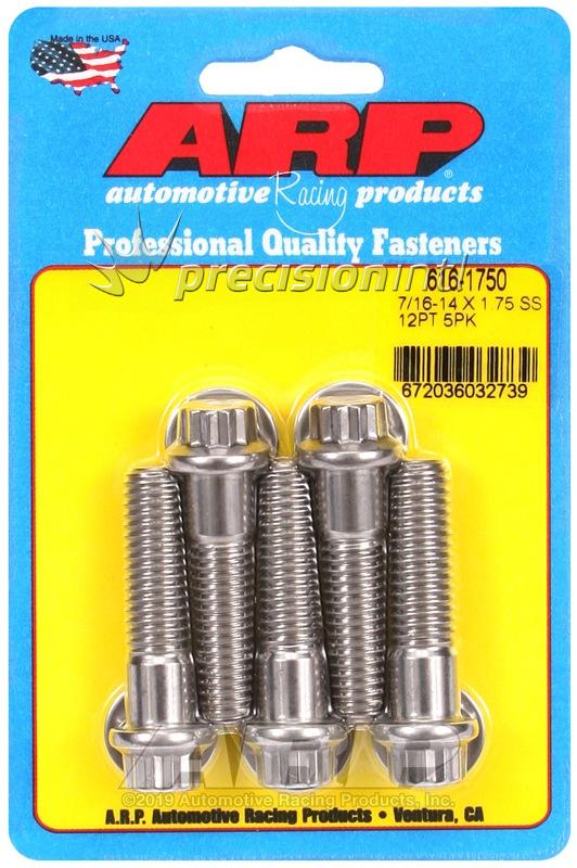 ARP 616-1750 7/16-14 X 1.750 12PT SS PACK OF 5 BOLTS