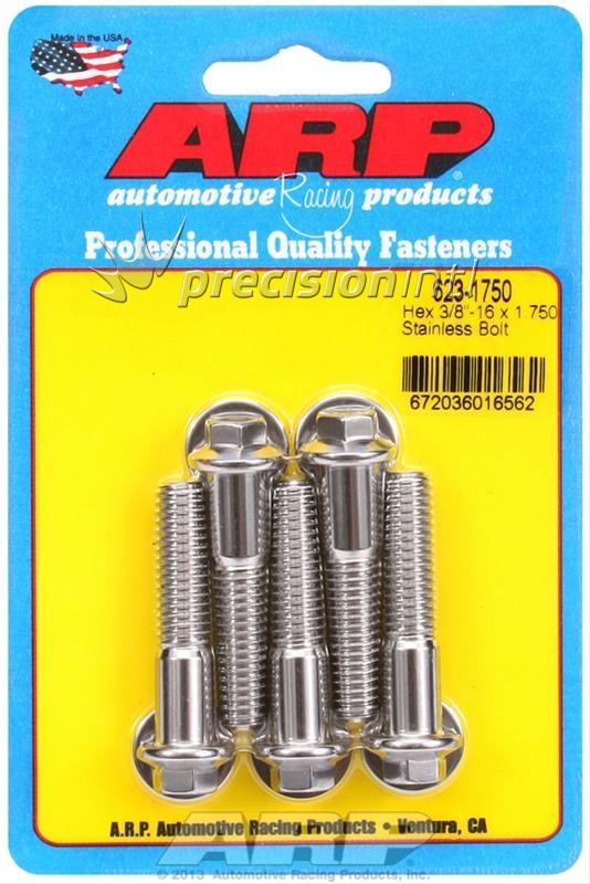 ARP 623-1750 3/8-16 X 1.750 HEX SS PACK OF 5 BOLTS