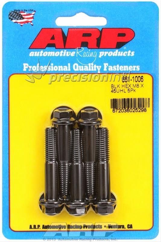 ARP 661-1006 M8 X 1.25 X 45 HEX BLACK PACK OF 5 BOLTS