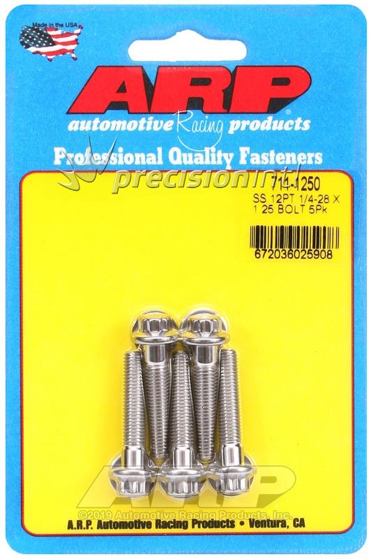 ARP 711-1250 1/4-28 X 1.250 12PT SS PACK OF 5 BOLTS